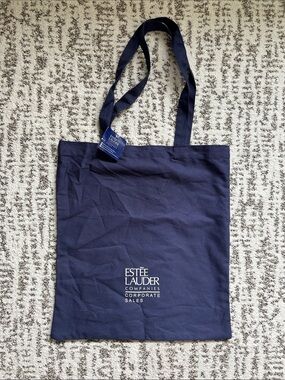 Estee Lauder Navy Canvas Tote NWT
